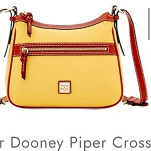 Dooney & Bourke Piper Yellow Leather Shoulder Bag